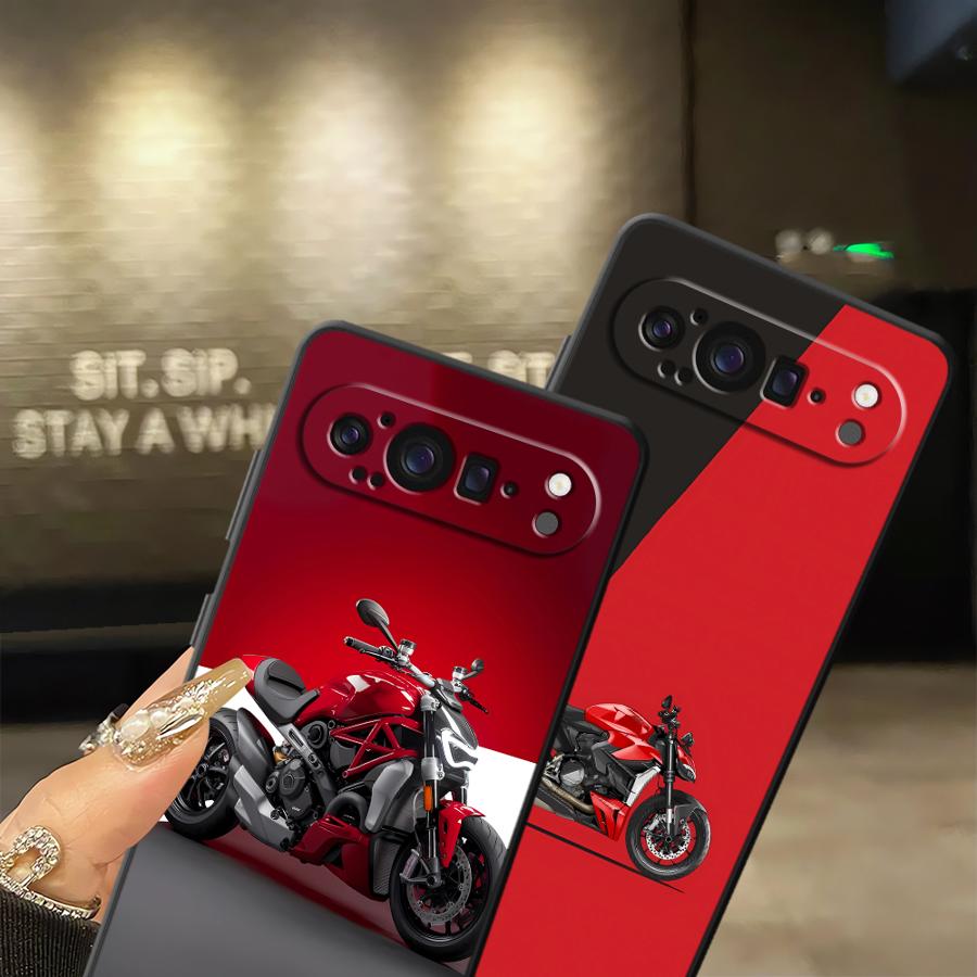 Red Motorcycle Funda Phone Cov - Phone Cases Google Pixel 9 review and price