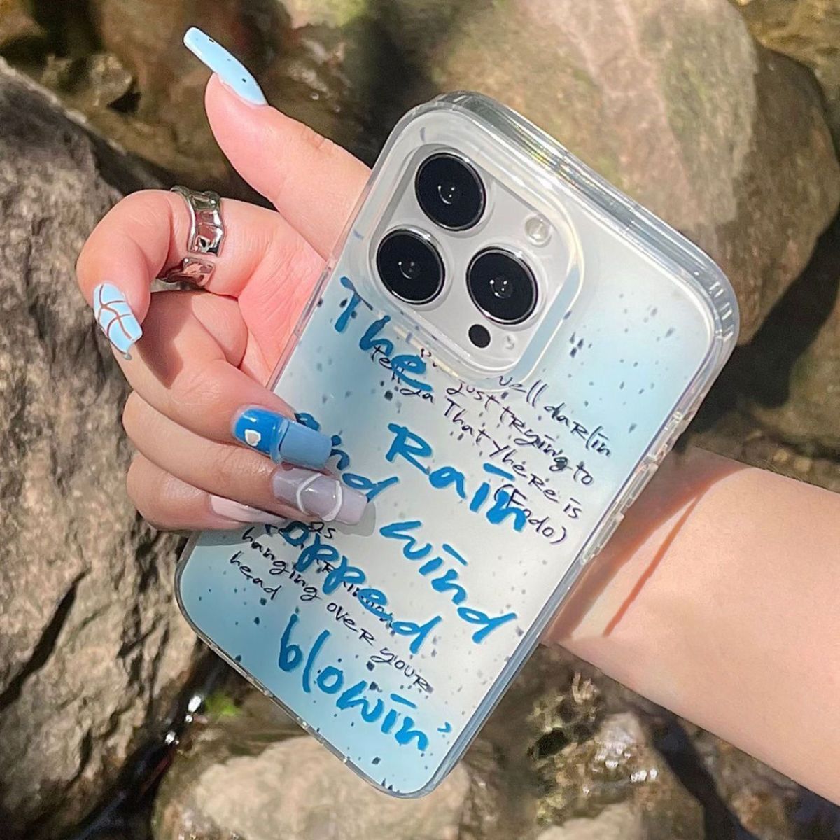 Simple Blue Blunt Gradient Eng - Phone Cases Blunt review and price