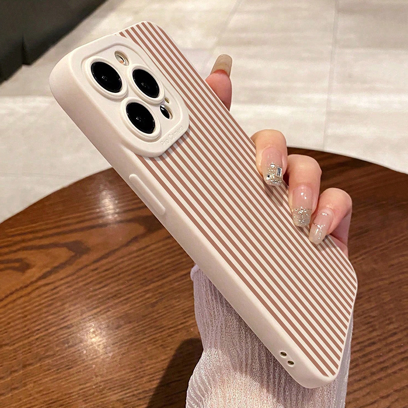 Pink Striped Painted Anti-Drop - Phone Cases Iphone 11 review and price