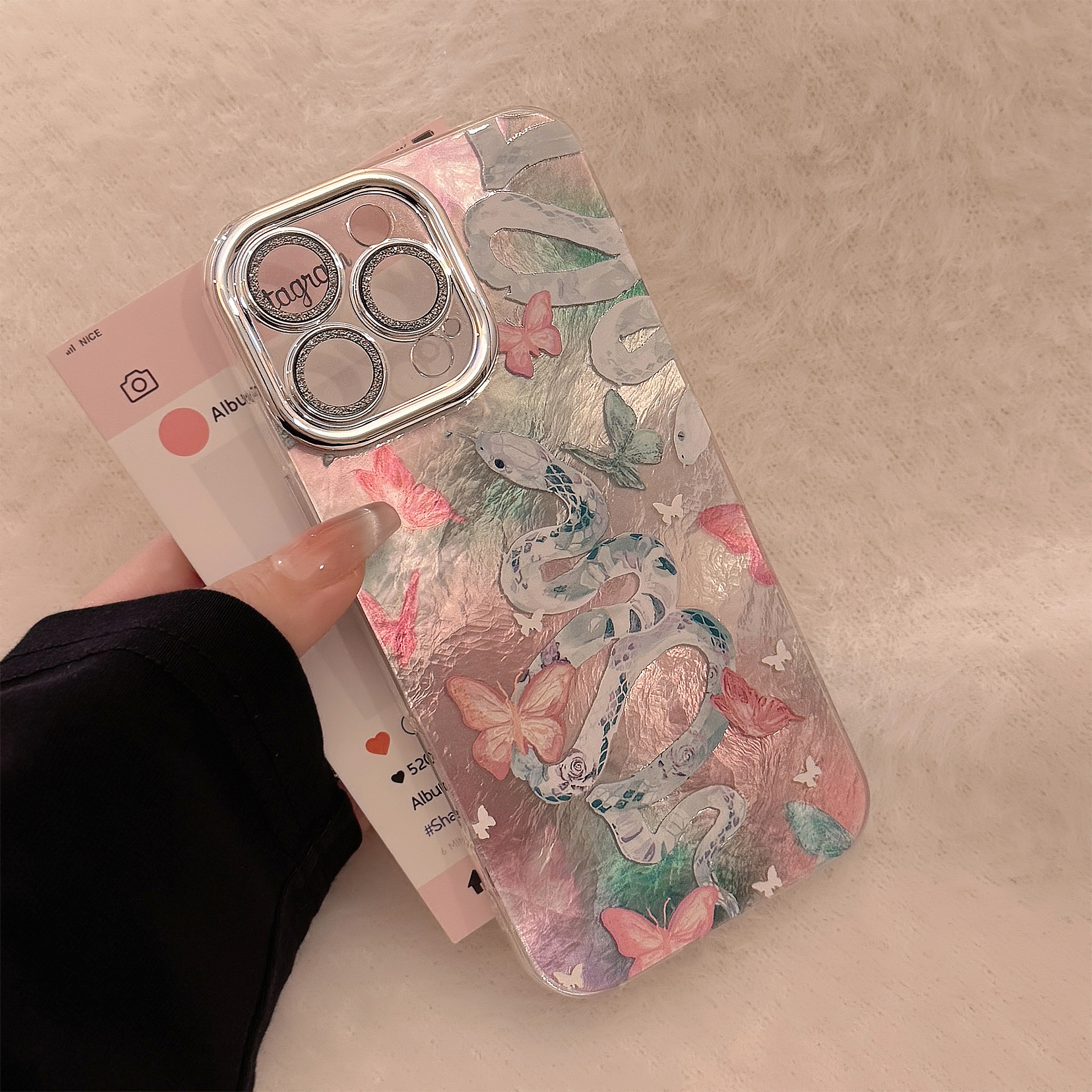 Luxury Snake Butterfly Iridesc - Phone Cases Ysl review and price