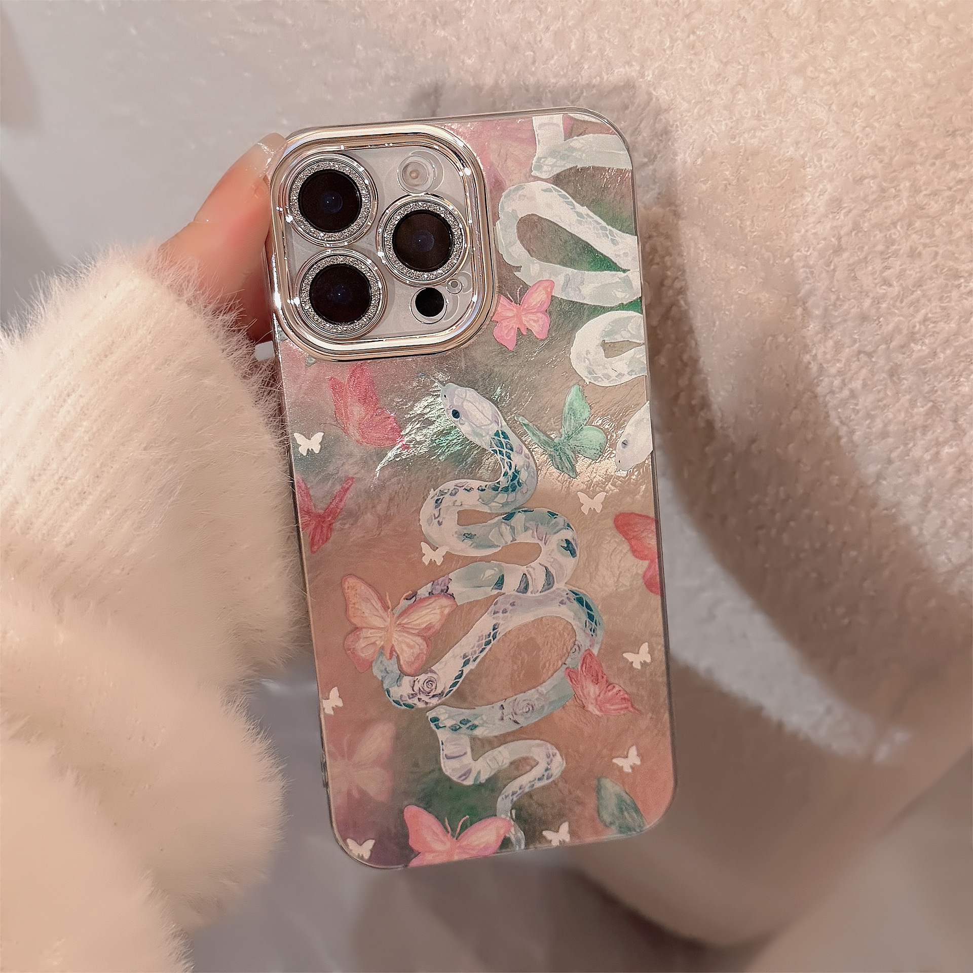 Luxury Snake Butterfly Iridesc - Phone Cases Ysl review and price