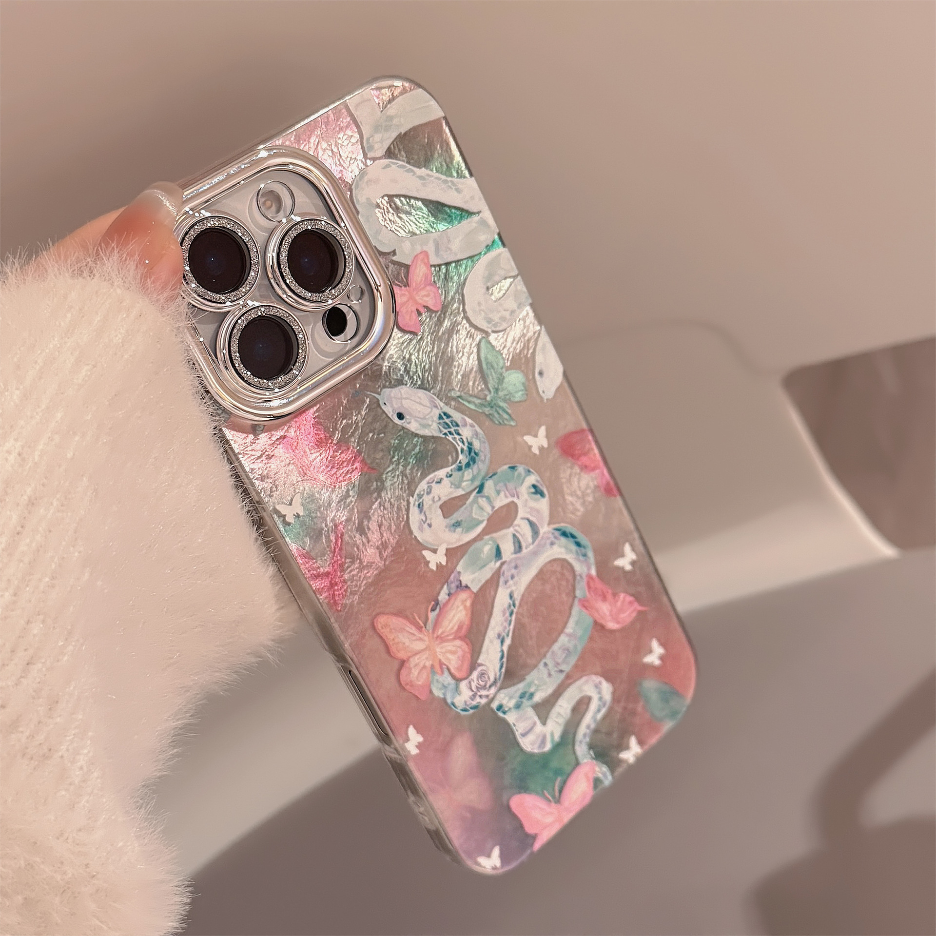 Luxury Snake Butterfly Iridesc - Phone Cases Ysl review and price
